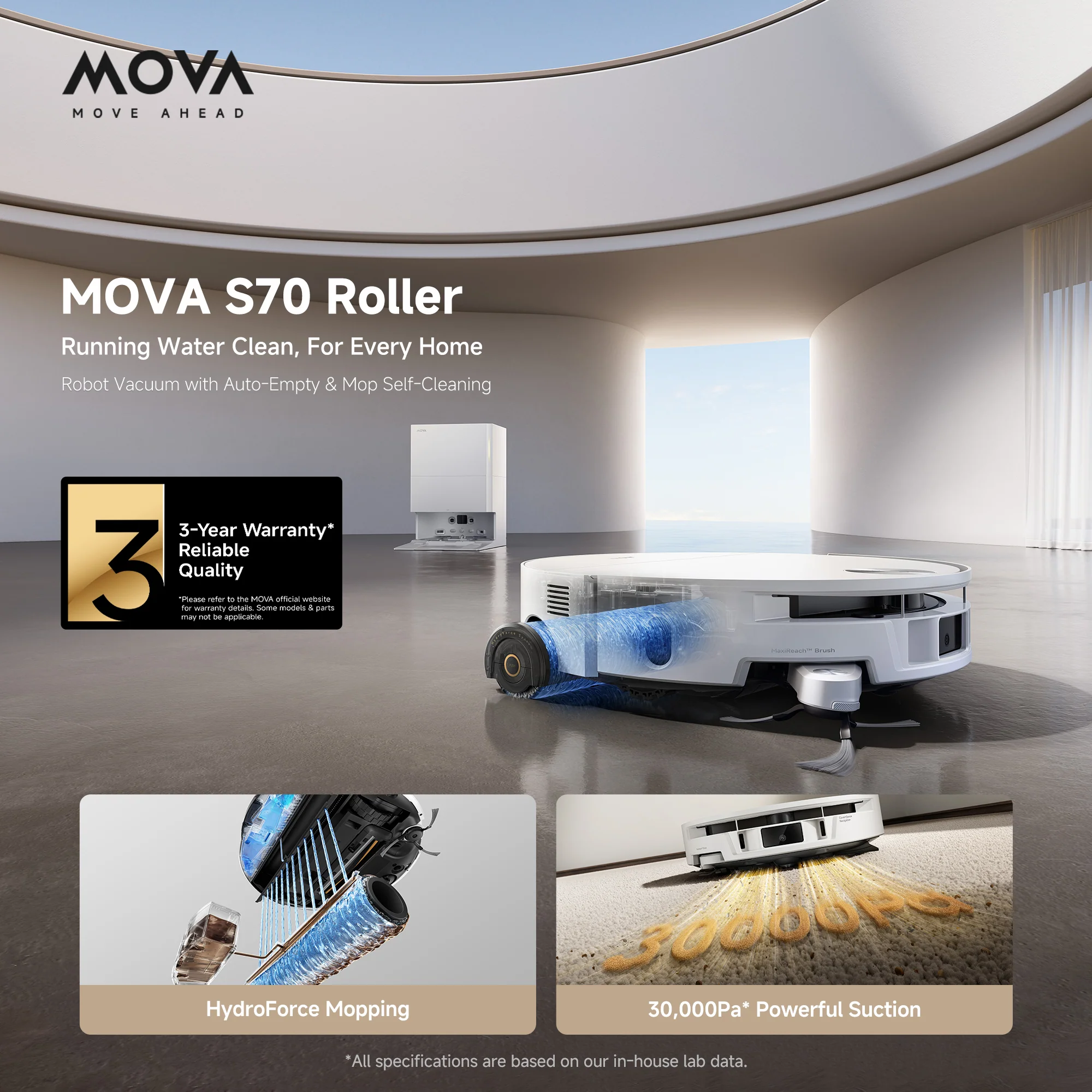 MOVA S70 Roller Robot Vacuum - Image 3
